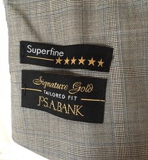 NWT 1295 JOS A BANK SIGNATURE GOLD Superfine GLEN PLAID men's Wool Suit Blazer