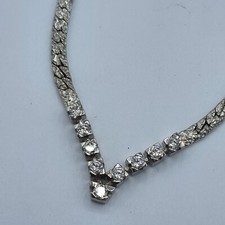 E16# wunderschönes Brillant Collier W Gold 750 punziert ca. 0,54 ct signiert