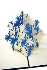 Christmas Snowflake Blue - Pop Up Card