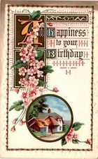 Happy Birthday Aunt Molly Address PLACE STAMP HERE Postcard