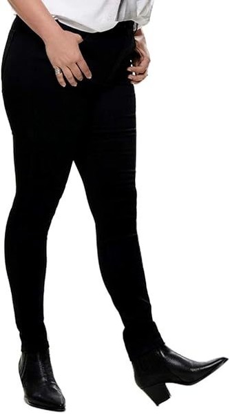 Only Damen Jeans Hose Skinny Caraugusta Schwarz Gr.44/32 Neu-image