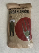 NEW! Genuine Chef Works Urban Apron Collection Uptown Bib Apron Blue Yellow