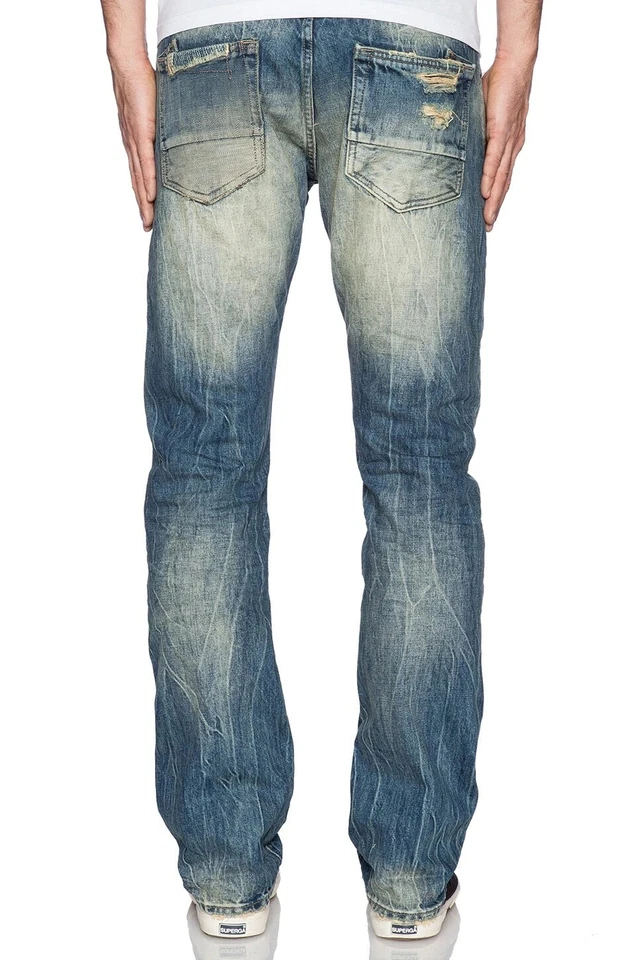 NEW! NWT $469 PRPS GOODS CO DEMON E69P98P SELVEDGE PATCHWORK SLIM JEANS W34X34L - Image 3 of 4