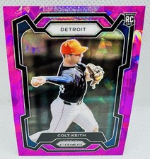 2024 Panini Prizm Pink Ice Prizm Colt Keith Detroit Rookie #25 Baseball
