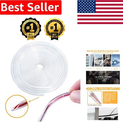 Invisible Clear Car Door Edge Protectors - Universal U-Shaped Rubber Trim, 16FT