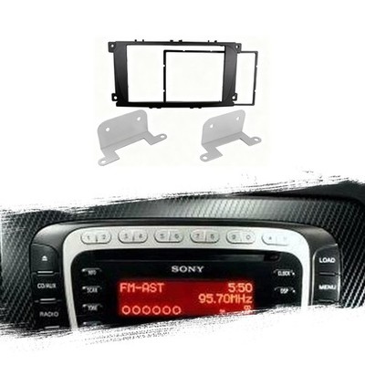 Black Stereo Radio Fascia Panel Dash Trim Frame For Ford Focus C-Max/S-Max W