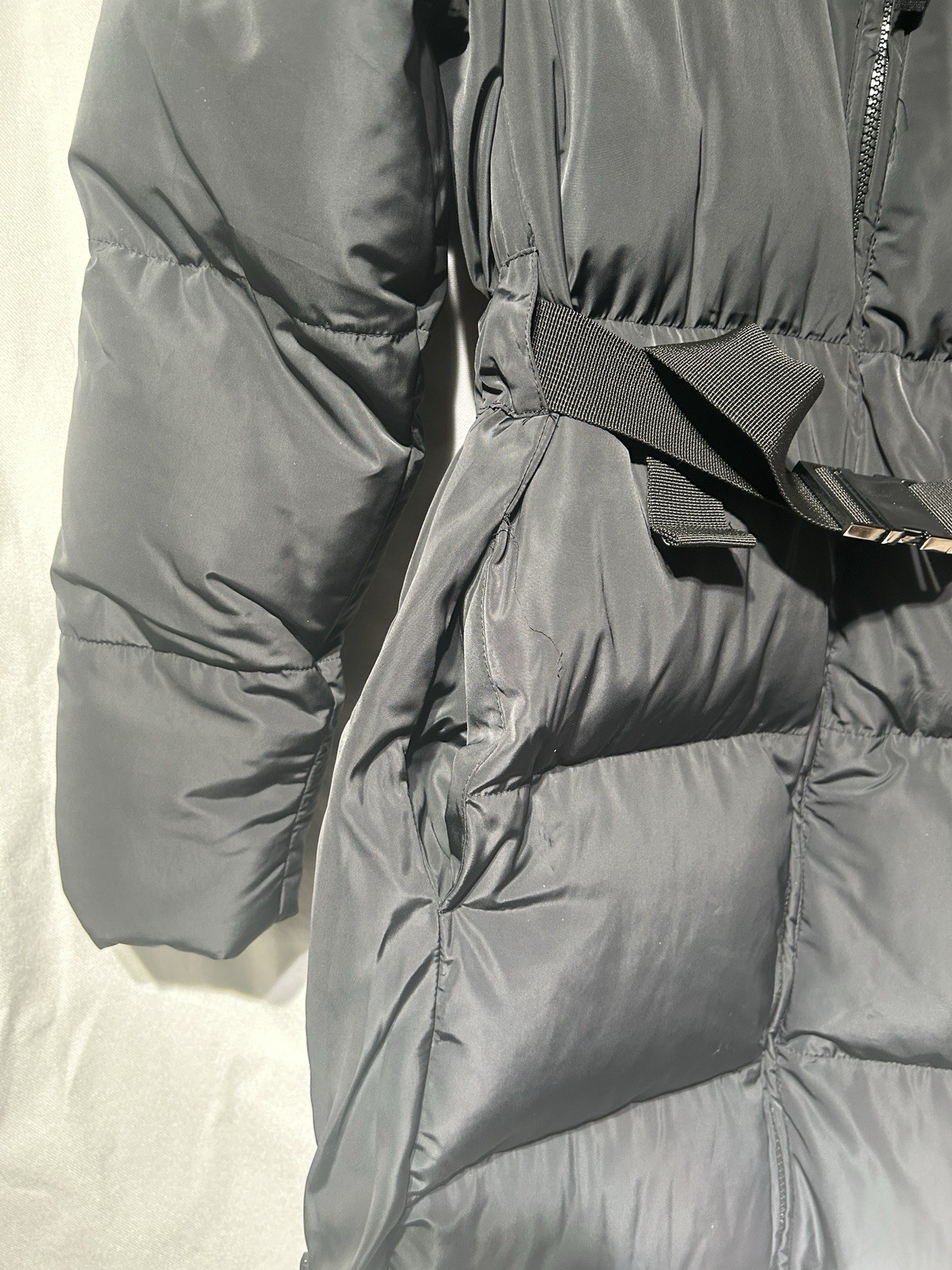 Fabletics Black Bryce Belted Storm Puffer Coat, L… - image 4