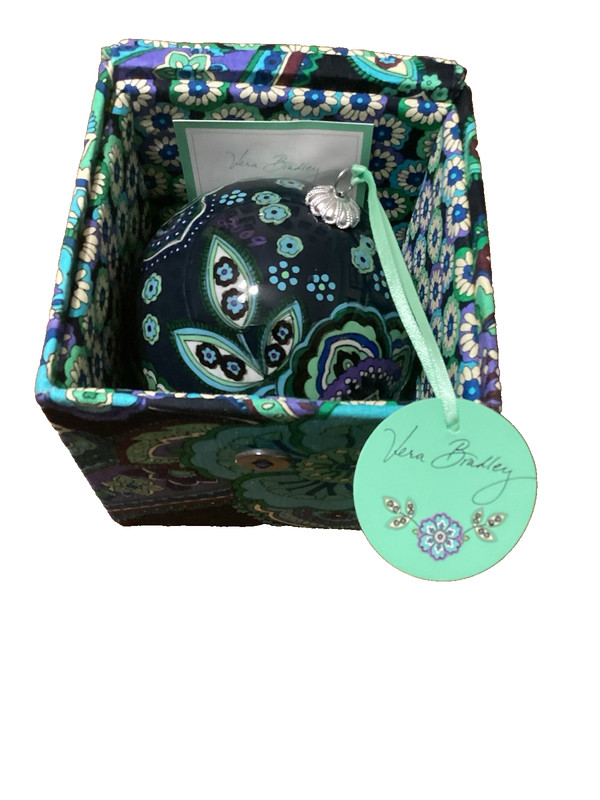 Vera Bradley Blue Rhapsody Hand-painted Christmas -Holiday Ornament