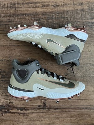 Nike Alpha Huarache Elite 4 Mid PE Promo x RBI  Green Beige  (size mens 12)