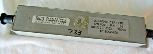 Bird 225-400 MHz Low Pass Filter P/N 5116