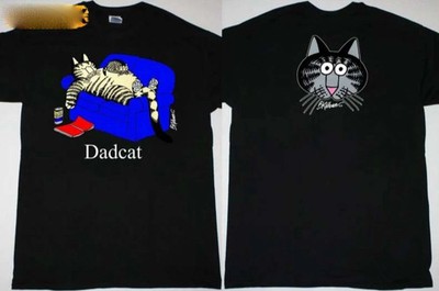 Dadcat Crazy Hawaii Cartoon Cat Short-Sleeve T-Shirt All Size S-4XL NEW 2025!!!!