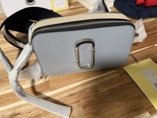 Marc Jacobs Womens Snapshot Crossbody Shoulder Bag White Gray Multi