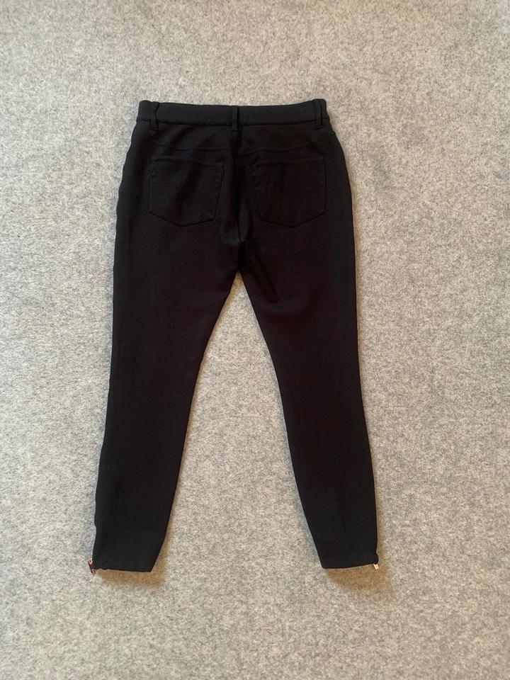 Ted Baker Cropped Trousers Skinny Fit Stretch Black Size 2 UK 10 - Image 4 of 4