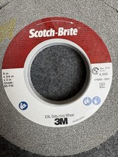 Lot of 3 3M Scotch-Brite 8&rdquo;x3/4&rdquo;x3&rdquo; EXL Deburring Wheels 8S Fine