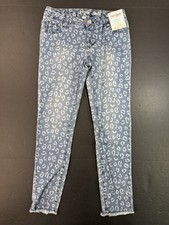 Cat Jack Girls Jeggings Ultimate Stretch Light Wash Size 10 Cheetah Print NEW