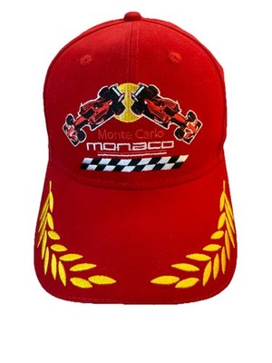 Monaco Grand Prix Monte Carlo Adjustable Red &amp; Gold Hat Cap Since 1929 |  eBay