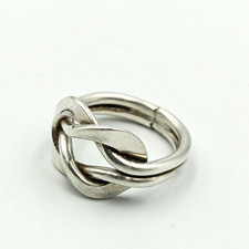 Vintage Hand Made Sterling Silver 925 Knot Design Ring Sz 5.5