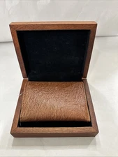 Geoffrey Beene Men's Genuine Leather Brown Trifold Wallet Small Thin With Box