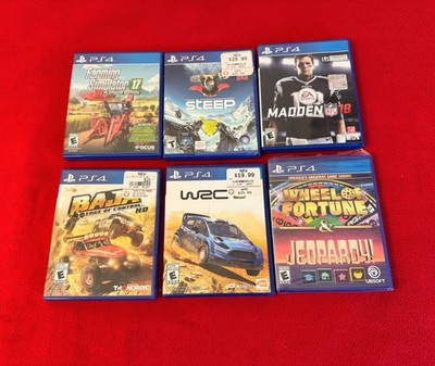 lot of 6 ps4 games- Tested