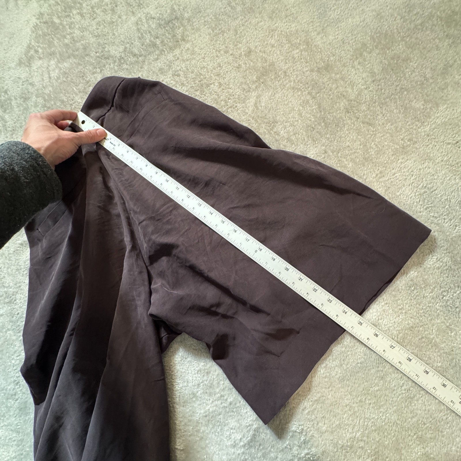 Zara Shorts Womens 32 Brown Trouser Short High Rise Viscose 11" Preppy Casual thumbnail 6