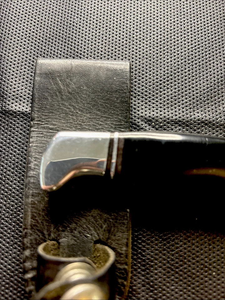 Early 1960’s 1 Line Buck 118 Knife & Orig Strapped Sheath Leather Spacers - Image 4 of 4