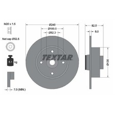 2x Bremsscheibe hinten für Renault Modus-Grand F/JP0 Thalia 2 LU Twingo | 26239