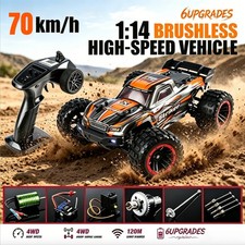 1:14 Brushless 4WD Rc Car High Speed 70KM/H Off-Road All-Terrain Monster Truck