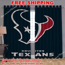 Houston Texans Window Curtains Drapes Fan Bedroom Living Room Home Decor 2026