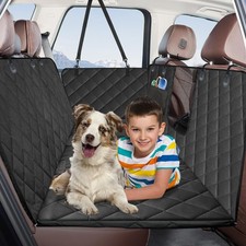 Hard Bottom Dog Car Seat Cover for Back Seat,Waterproof Car Hammock