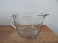Anchor Hocking 2 Qt Measuring Cup Glass Batter Bowl 8 Cup USA Vintage