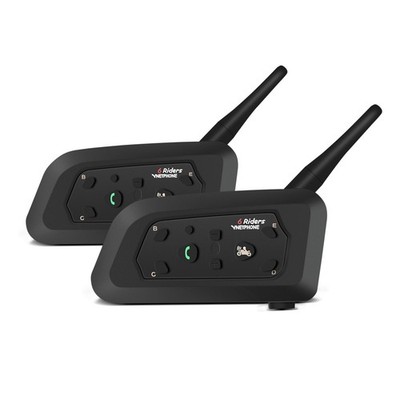 Set Intercom Motorrad Bluetooth Kommunikationssystem IK6 + Headset 2 Stk SI4