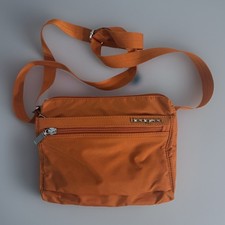 EUC! HEDGREN Orange Nylon Crossbody Travel Ba...
