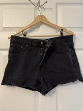 Madewell Women s Denim Button Fly Shorts, Size 30, Excellent Condition
