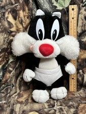 Warner Bros. Looney Tunes Baby Sylvester Plush Stuffed Animal 1994 Cartoon Vntg