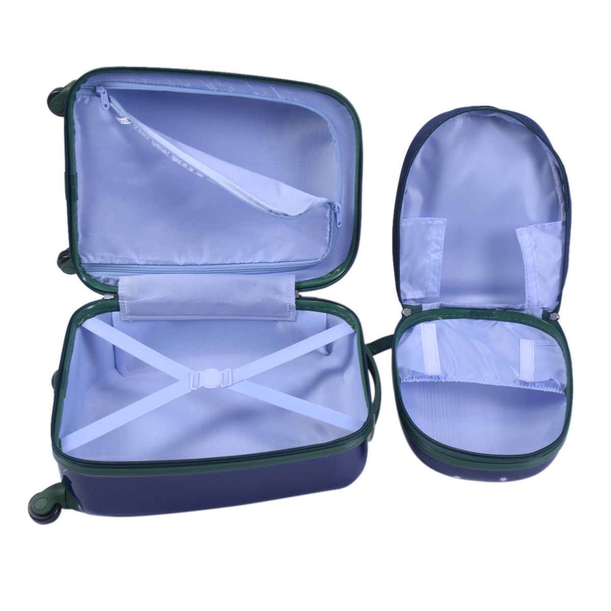 2Pc 12" 16" Kids Luggage Set Suitcase Backpack School Travel Trolley Case ABS