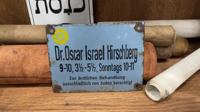 Oscar Israel Hirschberg Enamel Sign Judaism, Jews, WWII, Dentist, Berlin