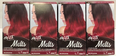 Splat Melts Complete Hair Color Kit, Dark Chocolate & Strawberry, 4 Pack