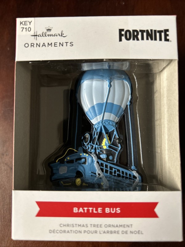 Hallmark Ornament 2025 Fortnite Blue Battle Bus NIB