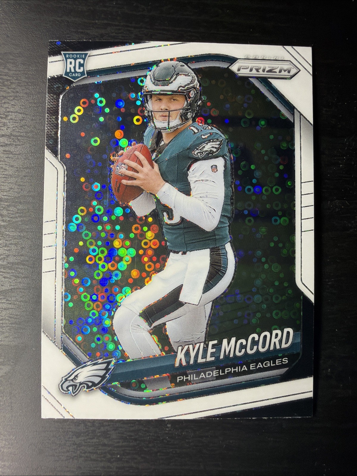 2025 Panini Prizm - Rookies Kyle McCord #377 White Disco Prizm (RC)