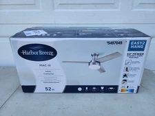 Harbor Breeze Mac III 52-in Ceiling Fan -Brushed Nickel (43351)