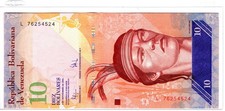 Venezuela 10 Bolivares 2009 P 90 b UNC L76254524