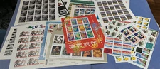 US POSTAGE SHEETS MINT VF HIGH VALUES STICKER TYPE COLLECTION FACE = $161+ !!