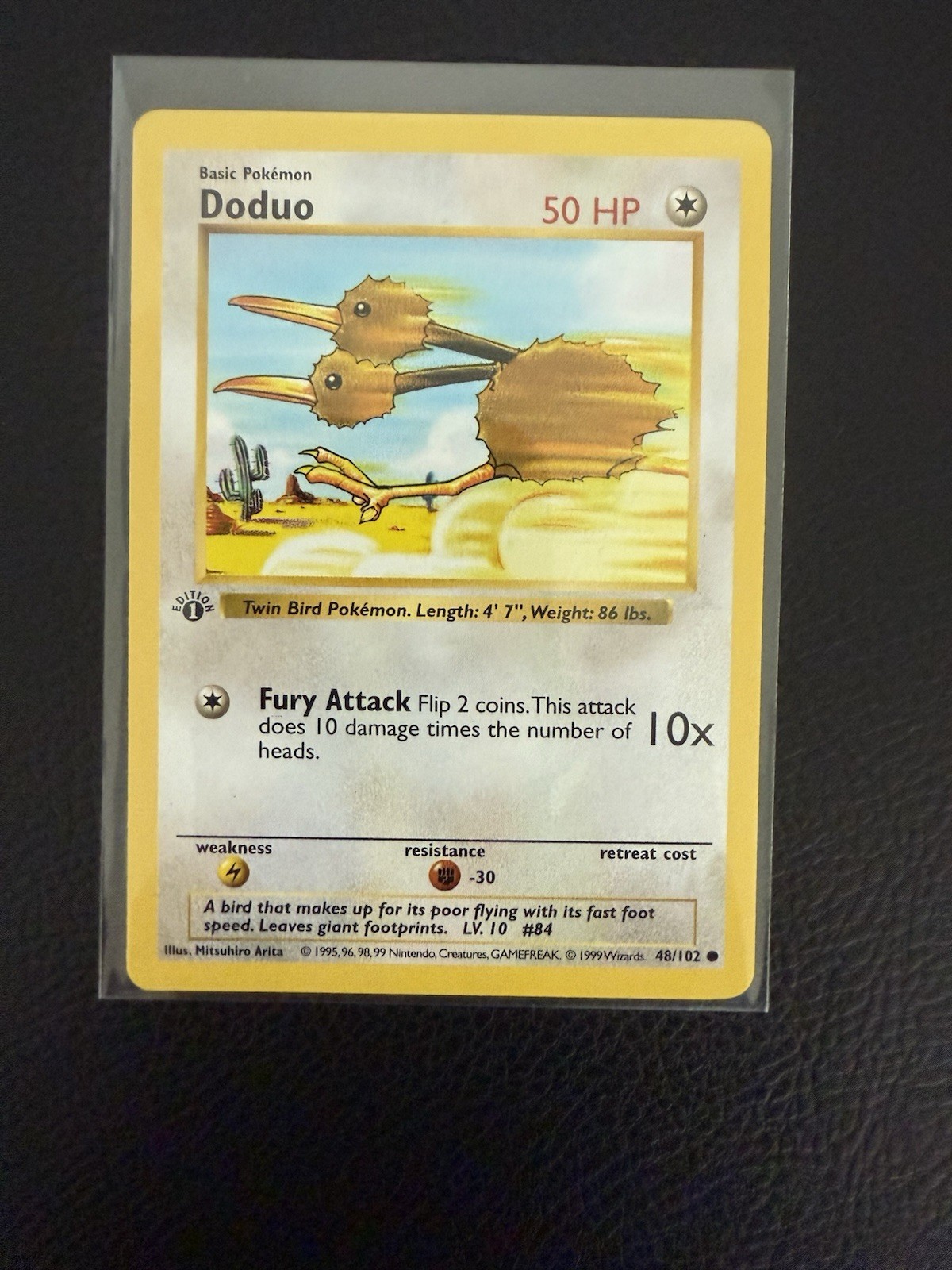 Pokemon Doduo Shadowless 1st Edition Base Set Common 48/102 - NM