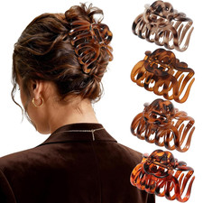 4 PCS 3.8" Octopus Hair Claw Clips, Large Tortoise Shell Claw Clips for Women Gi