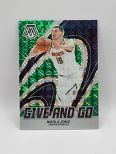 2023-24 Panini Mosaic - Give and Go Nikola Jokić #6 Green Mosaic Prizm