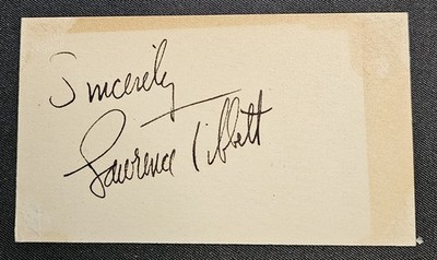 Lawrence Tibbett Autograph Renowned American Opera Singer