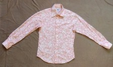 TM Lewin John Francomb 15.5" Pink & White Floral Jaquard Classic Fitted Shirt