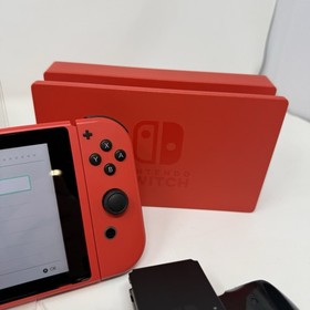 Nintendo Switch Console Mario Edition Console Bundle Red Joycons 128gb Micro SD