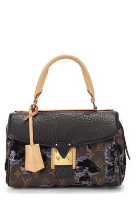 Louis Vuitton Black Monogram Fleur de Jais Carrousel Bag - WGACA
