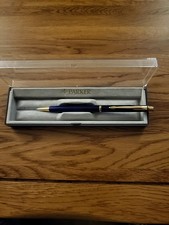 Vintage Parker Insignia GT Filete Dimonite G, Electric Blue Pencil. Cased. 